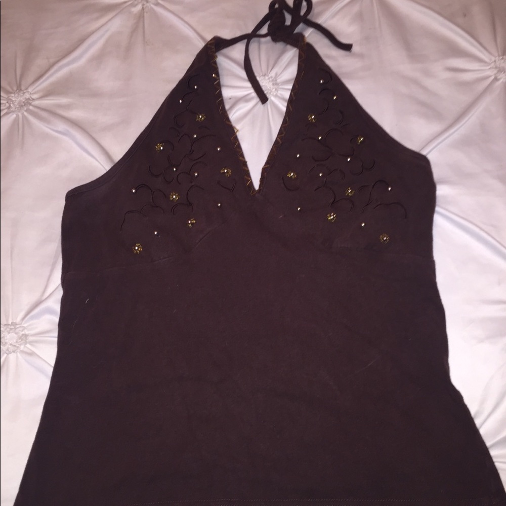 Brown Halter Top